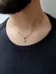 שרשרת מגן דוד מזהב צהוב משובצת די , מתנות ט"ו באב , א